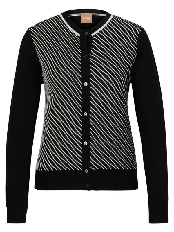 Boss Boss Кардиган 50496450 Черен Regular Fit