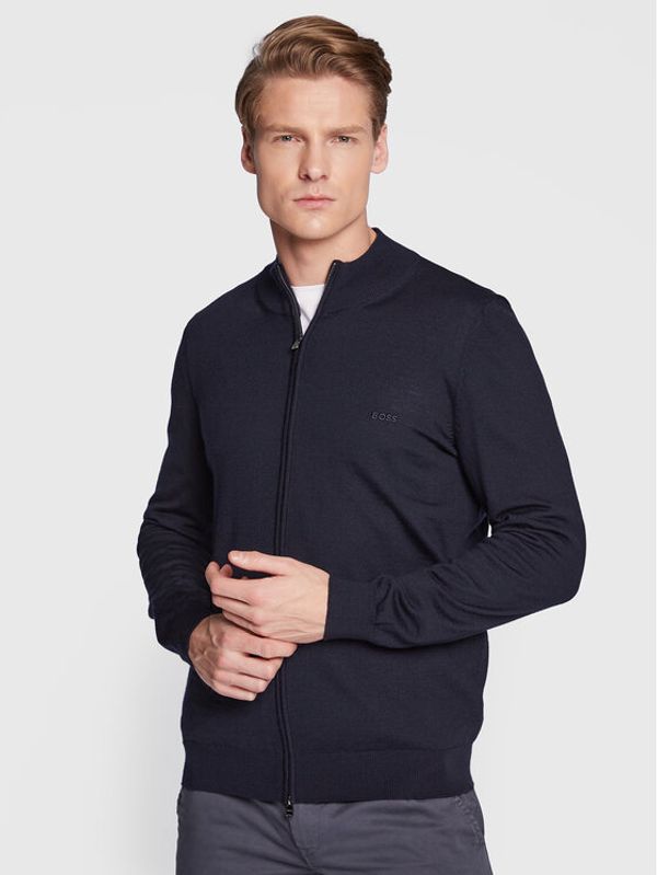 Boss Boss Кардиган Balonso_L 50476347 Тъмносин Regular Fit