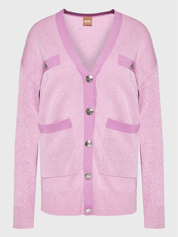 Boss Boss Кардиган Flarvya 50473236 Розов Relaxed Fit