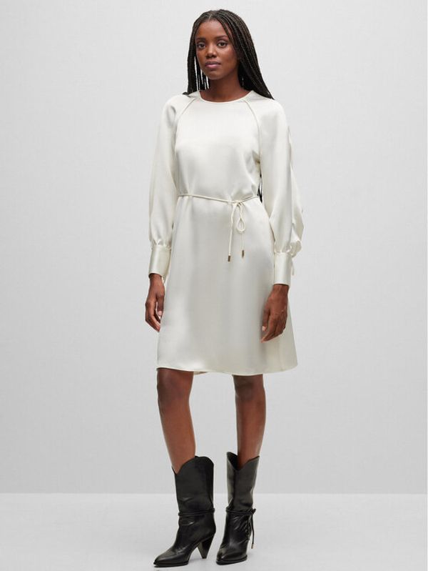 Boss Boss Коктейлна рокля Desatina 50482494 Екрю Regular Fit