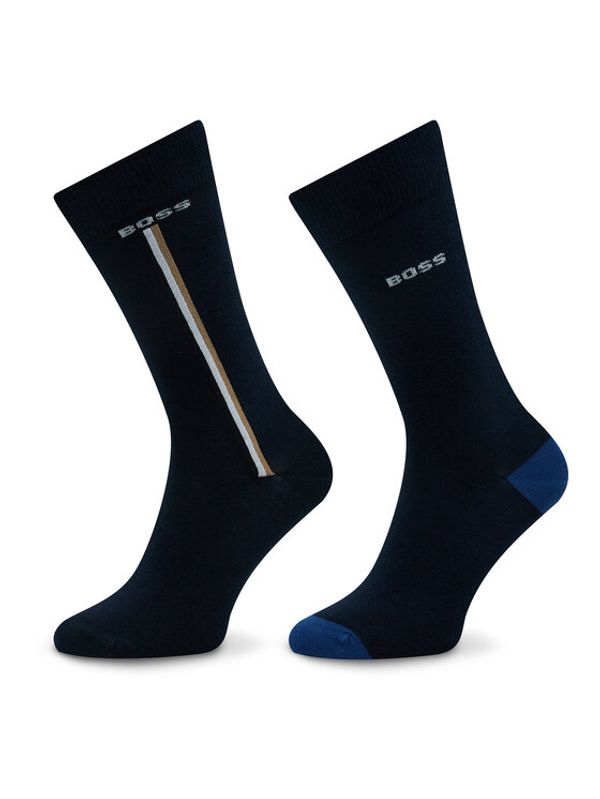 Boss Boss Комплект 2 чифта дълги чорапи мъжки 50478336 Тъмносин