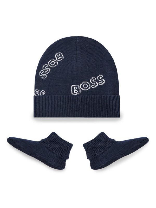 Boss Boss Комплект шапка и чорапи J98386 Тъмносин