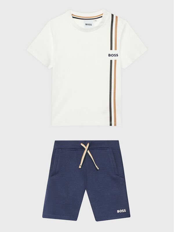 Boss Boss Комплект тишърт и спортни шорти J08082 S Бял Regular Fit
