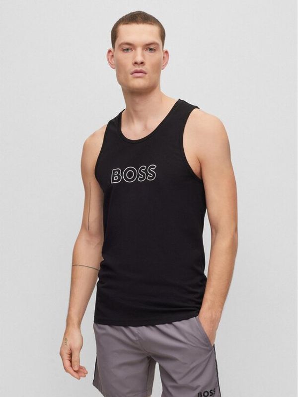 Boss Boss Мъжки топ 50491711 Черен Regular Fit