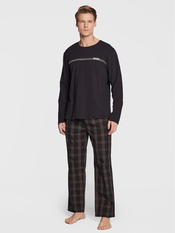Boss Boss Пижама Urban 50479314 Черен Regular Fit