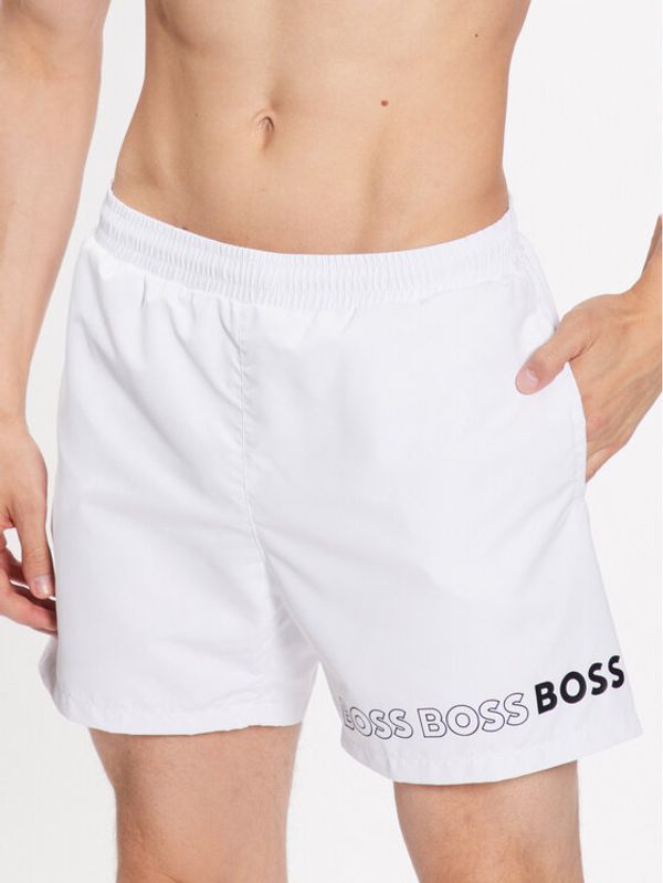 Boss Boss Плувни шорти 50469300 Бял Regular Fit