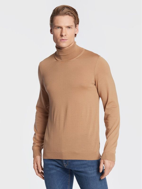 Boss Boss Поло Musso-P 50468262 Кафяв Slim Fit