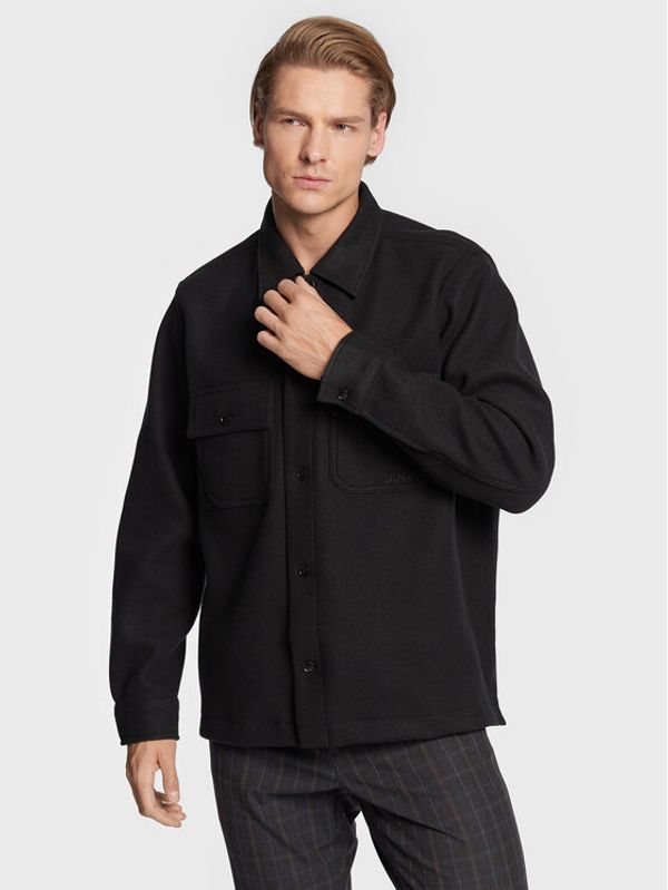 Boss Boss Преходно яке Lowo 50476051 Черен Oversize