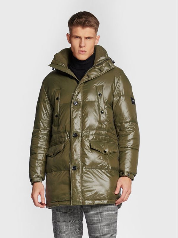 Boss Boss Пухено яке Cian 50487834 Зелен Regular Fit