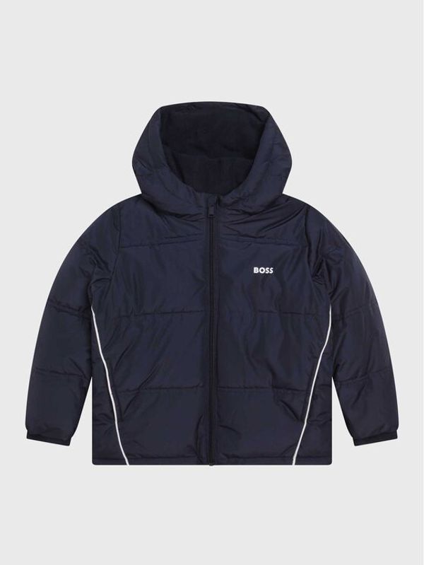 Boss Boss Пухено яке J06255 M Тъмносин Regular Fit