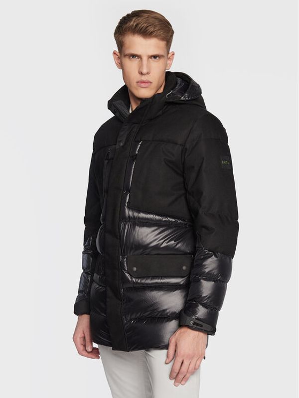 Boss Boss Пухено яке J_Arviko 50475013 Черен Regular Fit