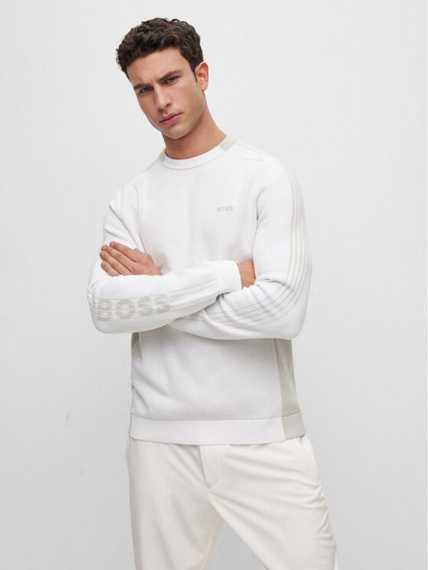 Boss Boss Пуловер 50493767 Бял Regular Fit