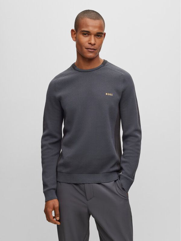 Boss Boss Пуловер 50493767 Сив Regular Fit
