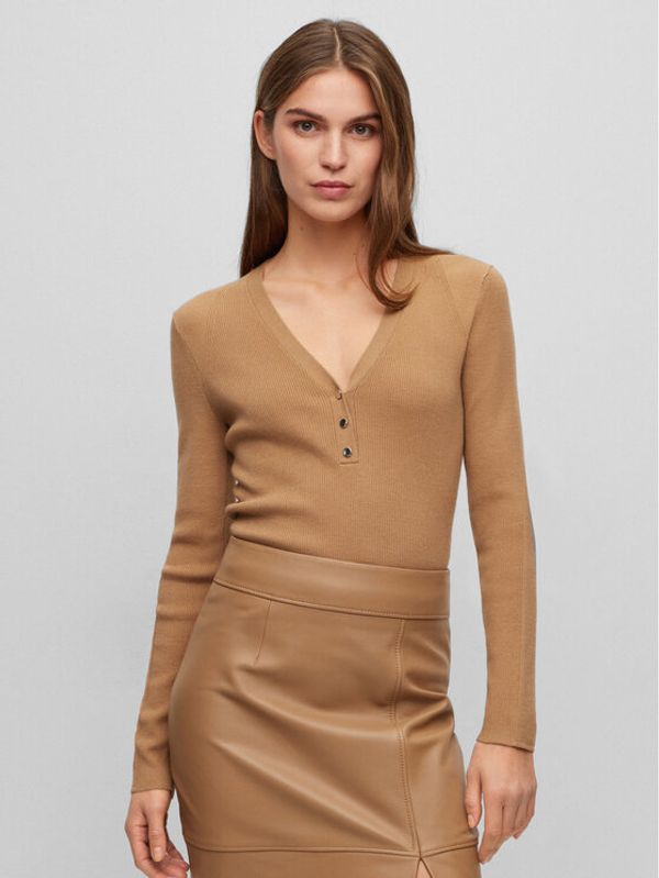 Boss Boss Пуловер 50493904 Бежов Slim Fit