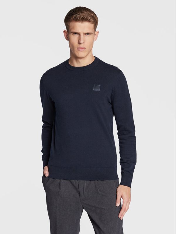 Boss Boss Пуловер Kanovano 50471343 Тъмносин Regular Fit