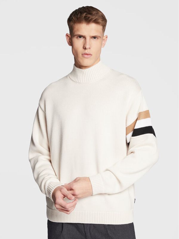 Boss Boss Пуловер Lerio 50478780 Бежов Comfort Fit