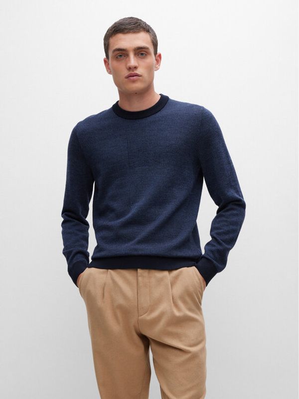 Boss Boss Пуловер Leugenio 50477382 Син Regular Fit