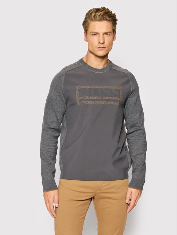 Boss Boss Пуловер Rexo 50456143 Сив Regular Fit