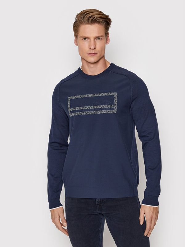 Boss Boss Пуловер Rexo 50456143 Тъмносин Regular Fit