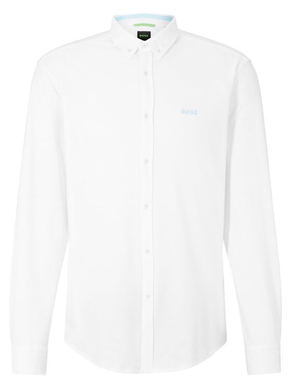 Boss Boss Риза 50487520 Бял Regular Fit