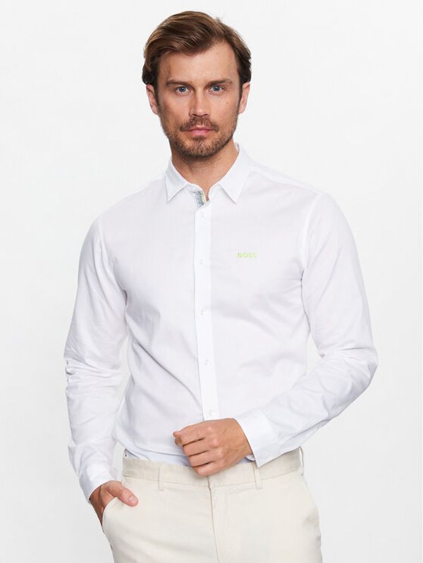 Boss Boss Риза 50487527 Бял Regular Fit