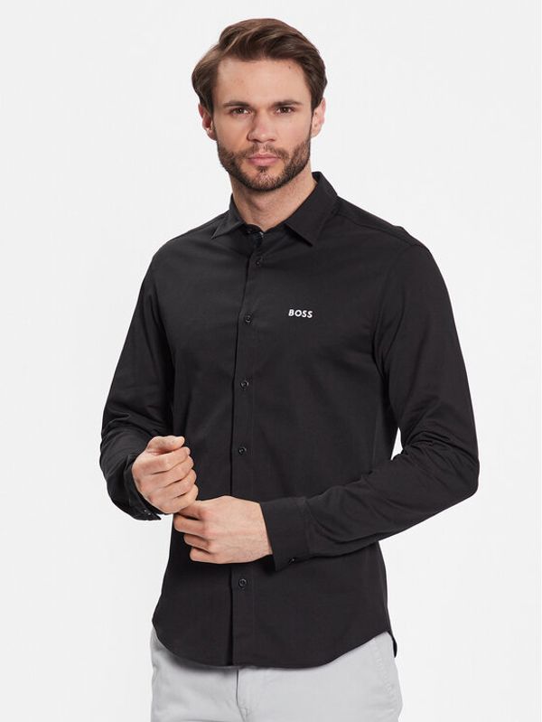 Boss Boss Риза 50487527 Черен Regular Fit
