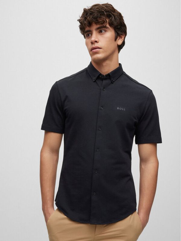Boss Boss Риза 50487531 Черен Regular Fit
