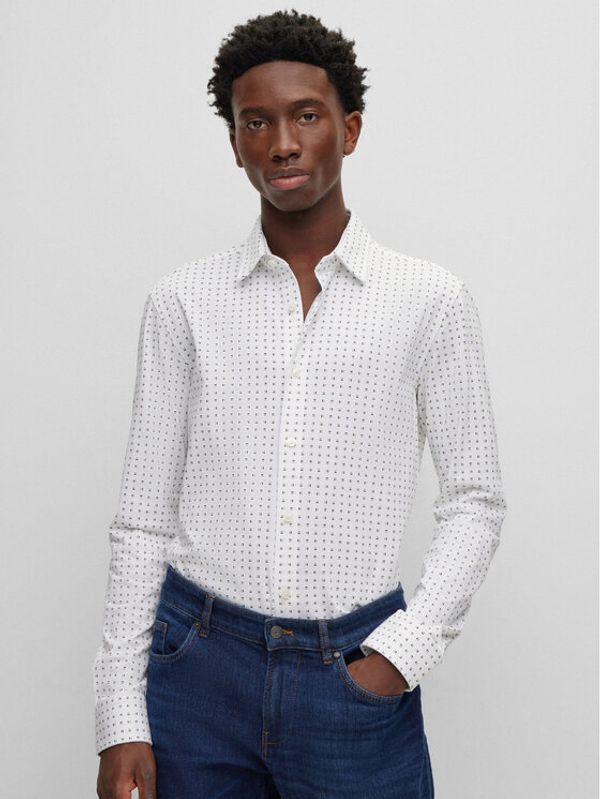 Boss Boss Риза 50488342 Бял Slim Fit