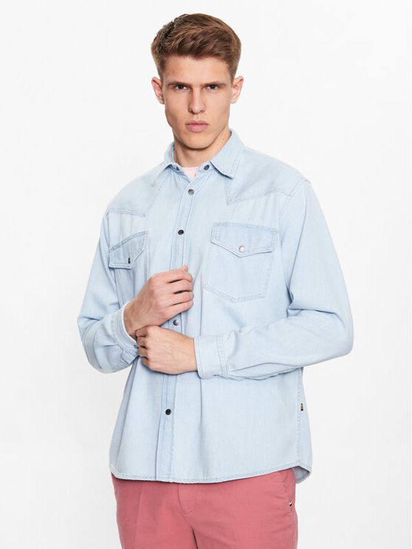 Boss Boss Риза 50489489 Син Relaxed Fit