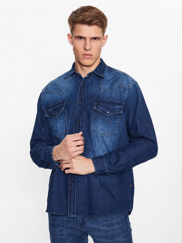 Boss Boss Риза 50489489 Син Relaxed Fit