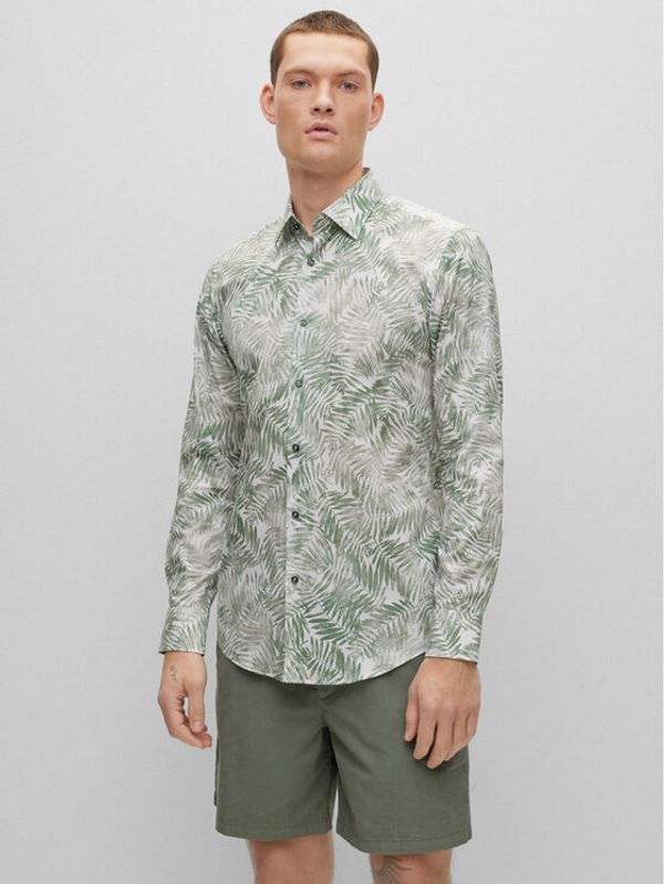 Boss Boss Риза 50490034 Зелен Slim Fit