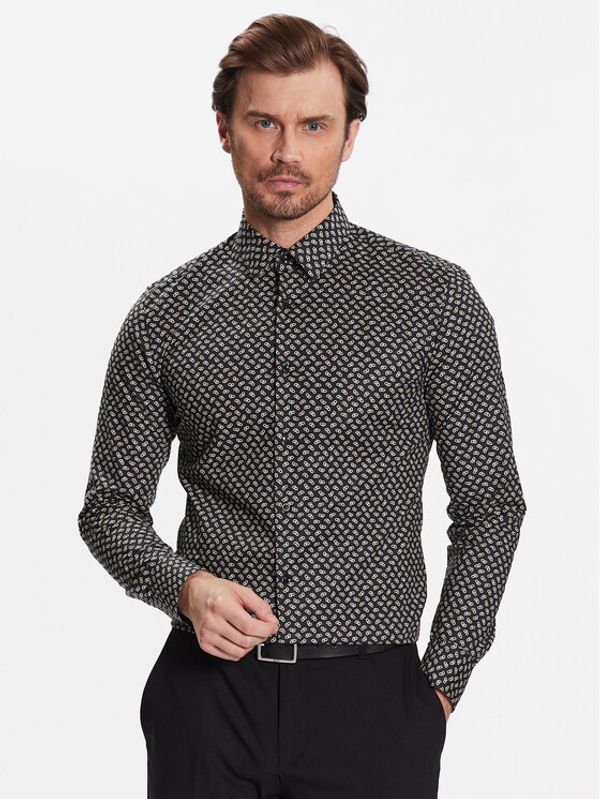 Boss Boss Риза 50490188 Черен Slim Fit