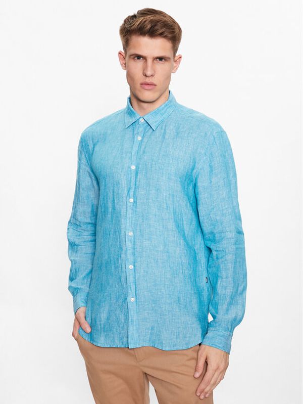 Boss Boss Риза 50490340 Син Regular Fit