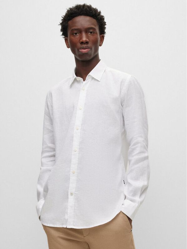 Boss Boss Риза 50490352 Бял Slim Fit