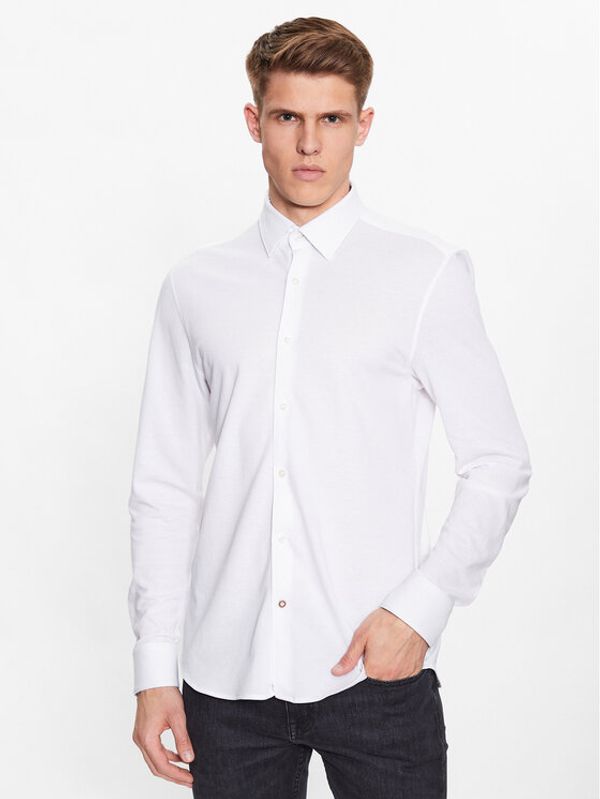 Boss Boss Риза 50490414 Бял Casual Fit
