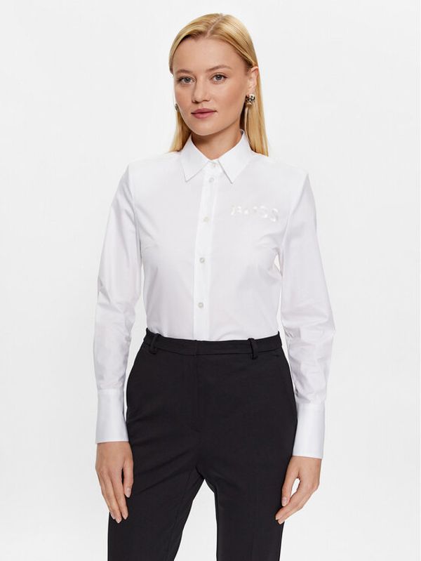 Boss Boss Риза 50494458 Бял Regular Fit