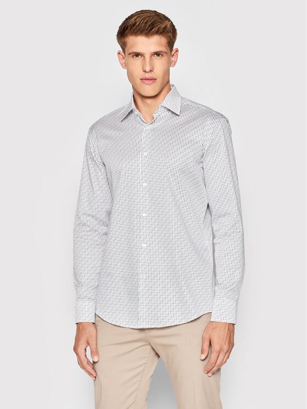 Boss Boss Риза Hank 50473311 Бял Slim Fit