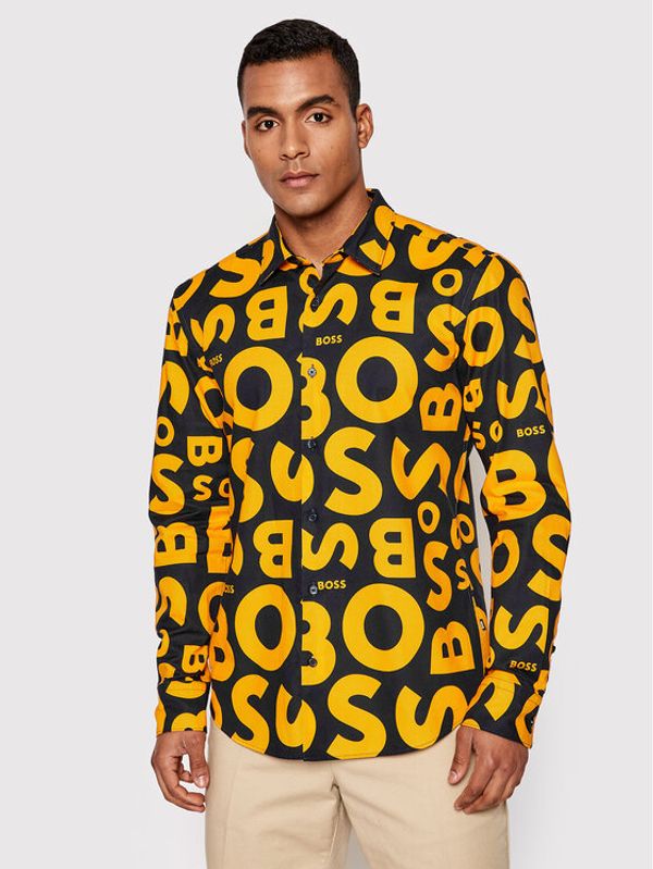 Boss Boss Риза Reid 50473837 Оранжев Slim Fit