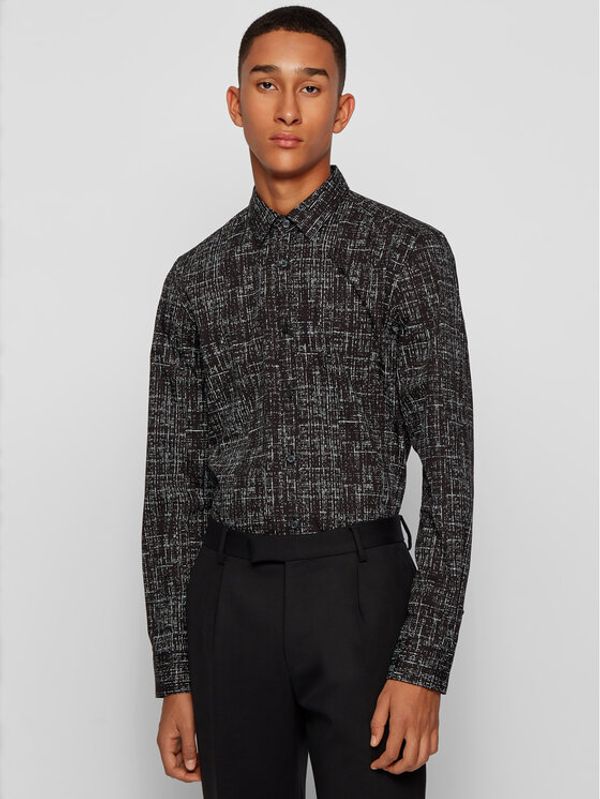 Boss Boss Риза Ronni 50445782 Черен Slim Fit