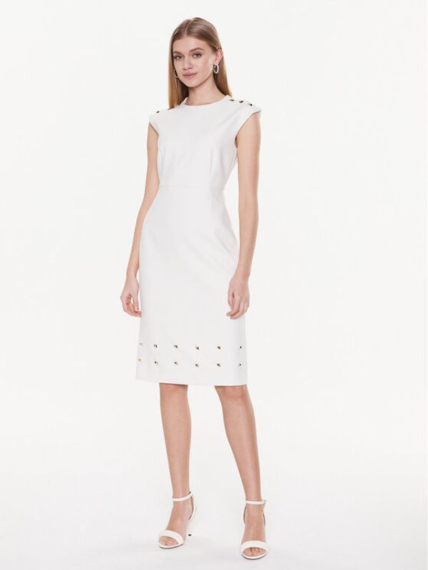 Boss Boss Рокля 50483301 Бежов Slim Fit