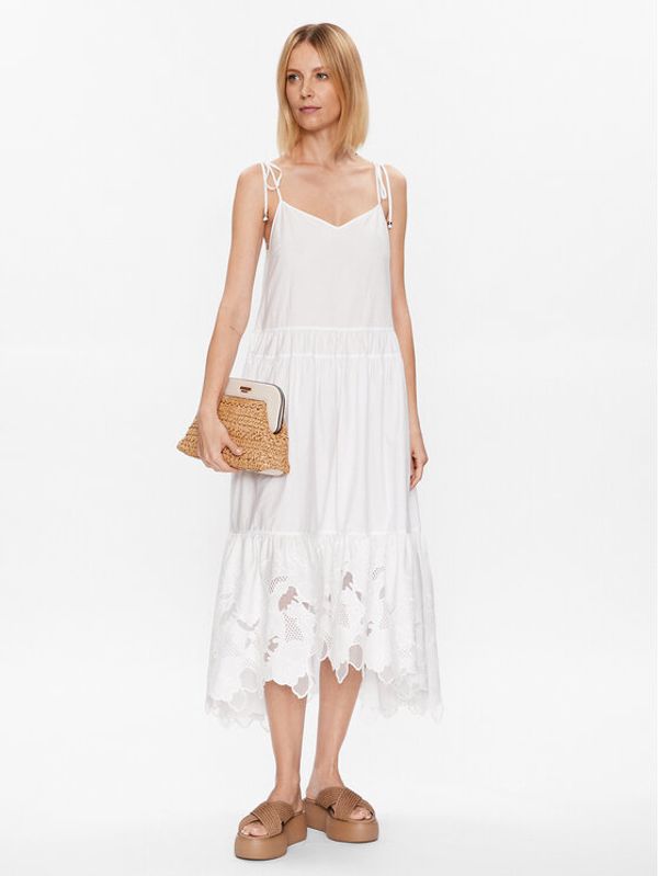 Boss Boss Рокля 50487508 Бял Regular Fit