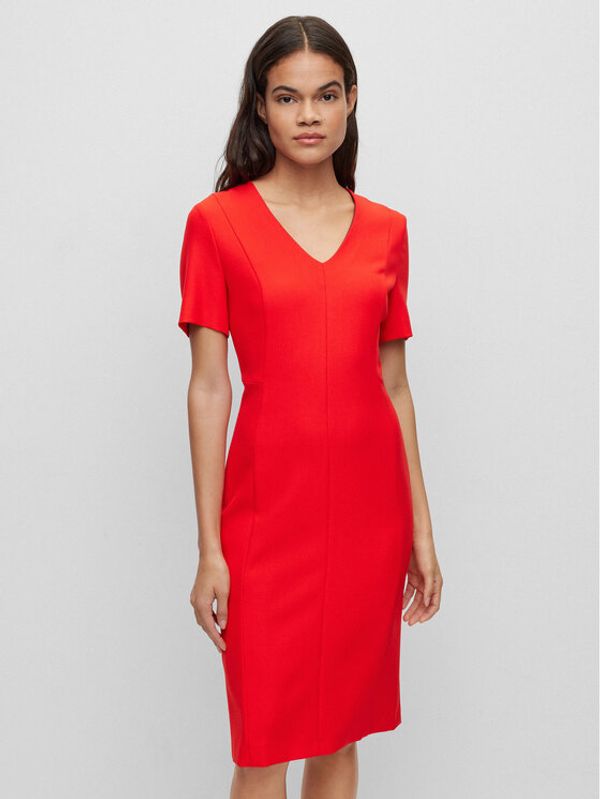 Boss Boss Рокля 50490044 Червен Slim Fit