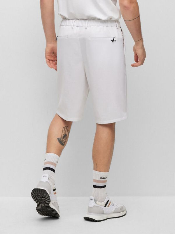 Boss Boss Шорти от плат 50487567 Бял Relaxed Fit