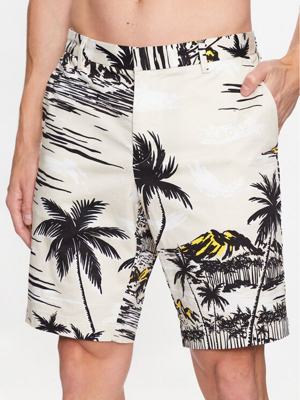 Boss Boss Шорти от плат 50488282 Бял Slim Fit