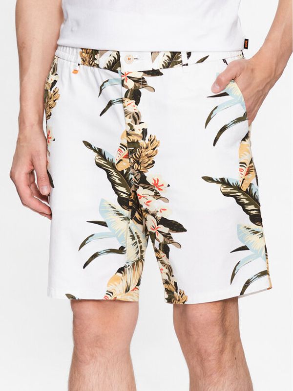 Boss Boss Шорти от плат 50489123 Бял Regular Fit