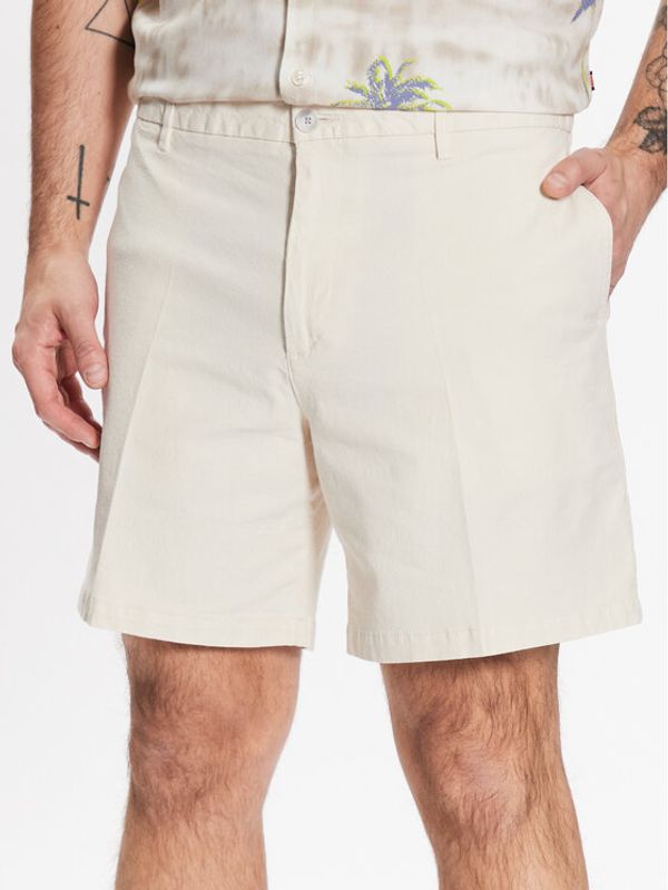 Boss Boss Шорти от плат 50490563 Бял Regular Fit