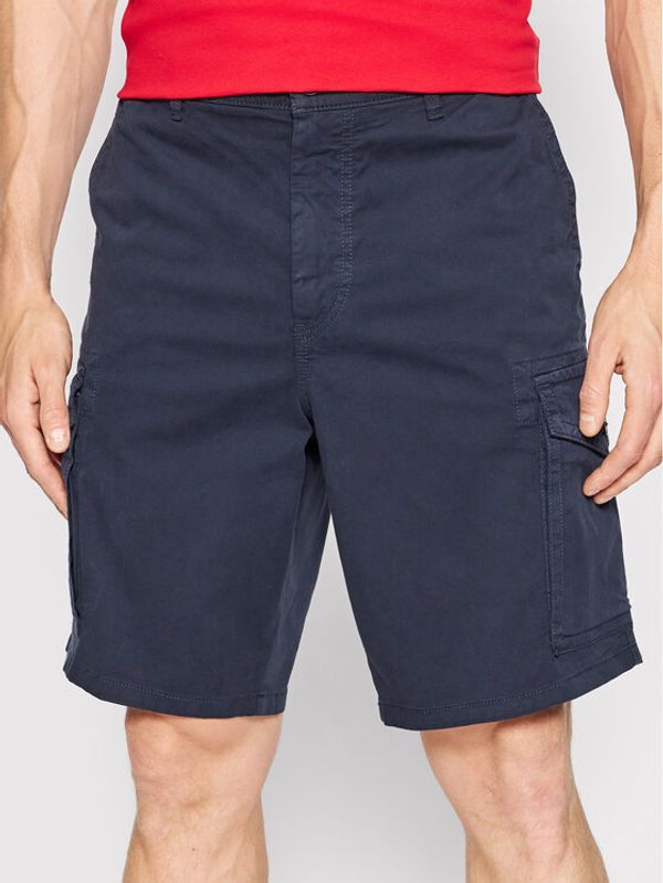 Boss Boss Шорти от плат Seiland 50467635 Тъмносин Relaxed Fit