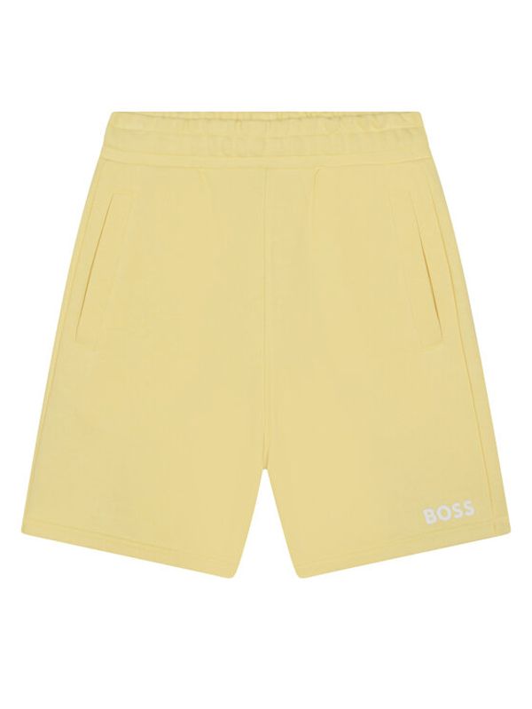 Boss Boss Спортни шорти J24816 M Жълт Regular Fit