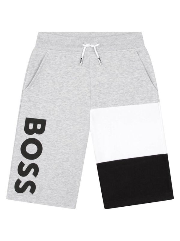 Boss Boss Спортни шорти J24826 M Сив Regular Fit
