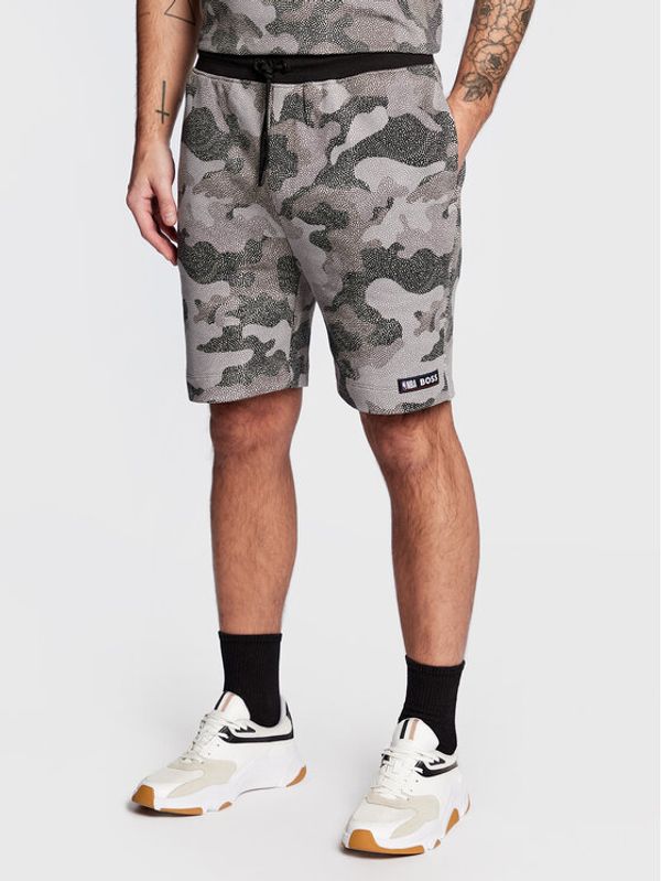 Boss Boss Спортни шорти Slam_Camo_NBA 50477471 Сив Regular Fit
